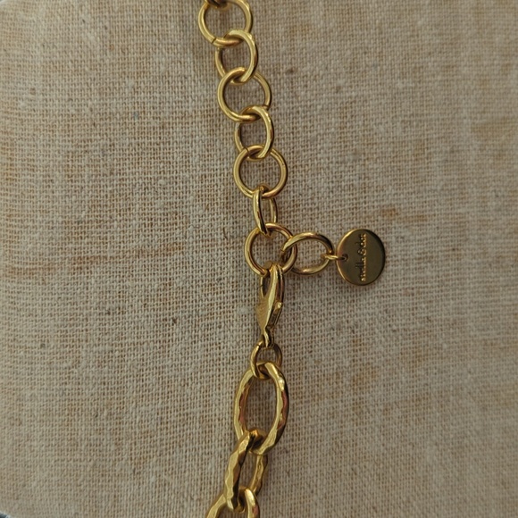 Stella and Dot necklace and bracelet set in gold with rhinestones - Picture 4 of 4